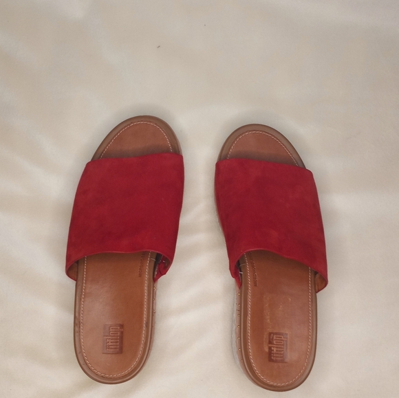 Fitflop Suede Espadrille Platform Wedges Boho Moto Micro Studs Casual Comfy Sz 7 - Picture 6 of 11